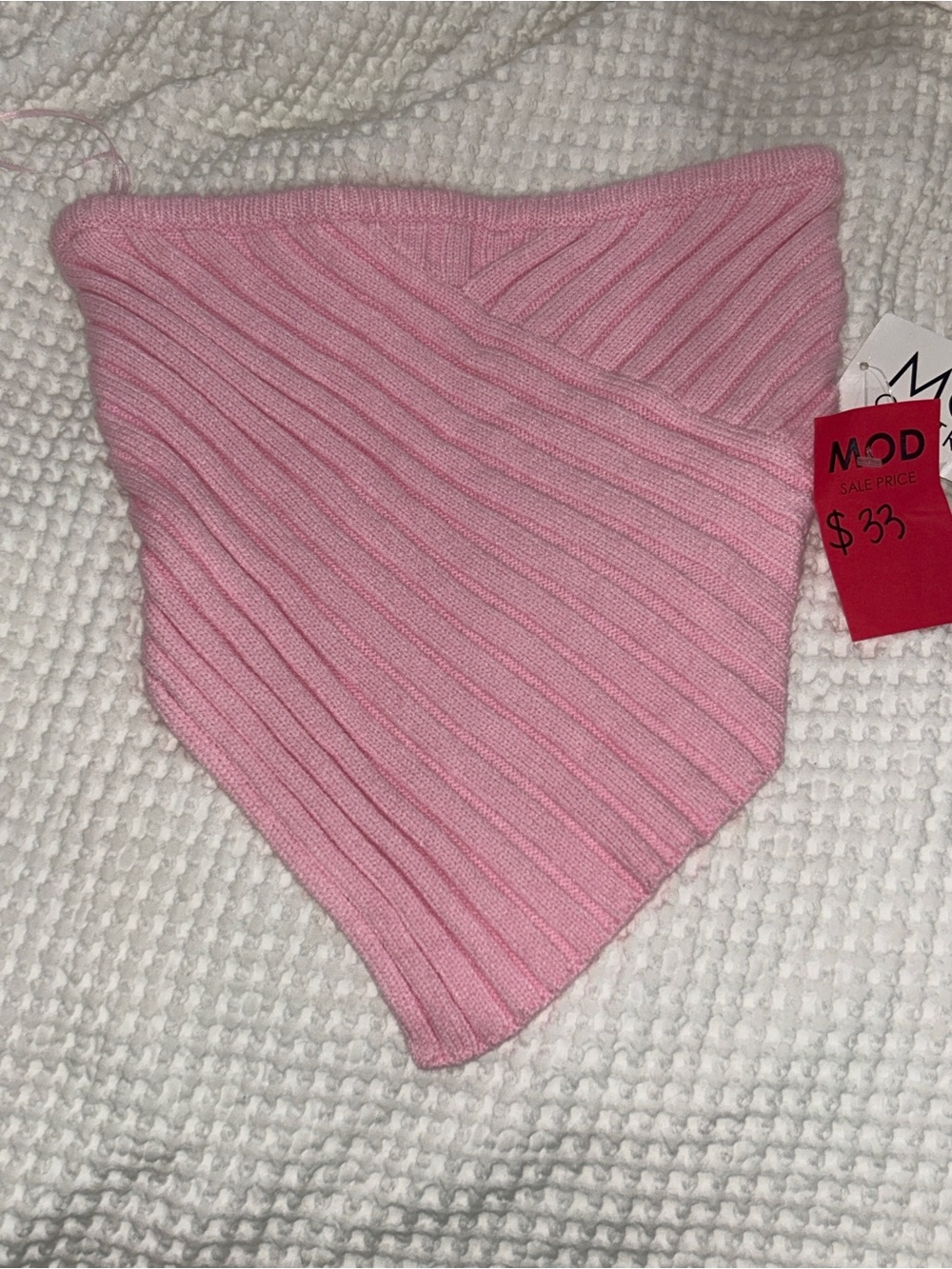 Pink Ribbed Knit Top